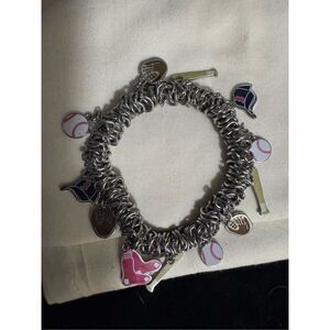 One size Red Sox MLB Charm Bracelet